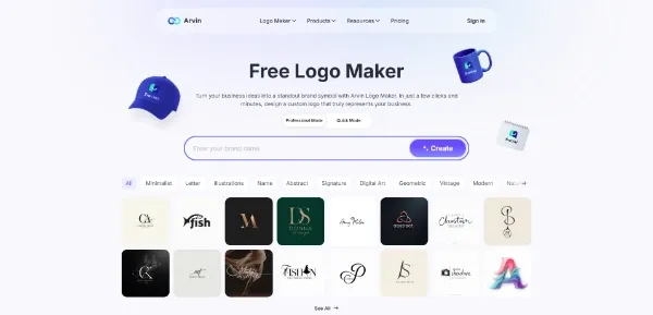 Arvin AI Logo Maker