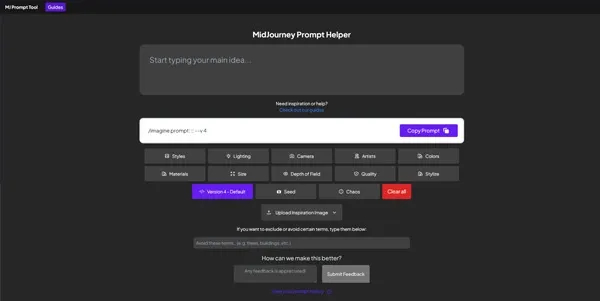 MidJourney Prompt Helper